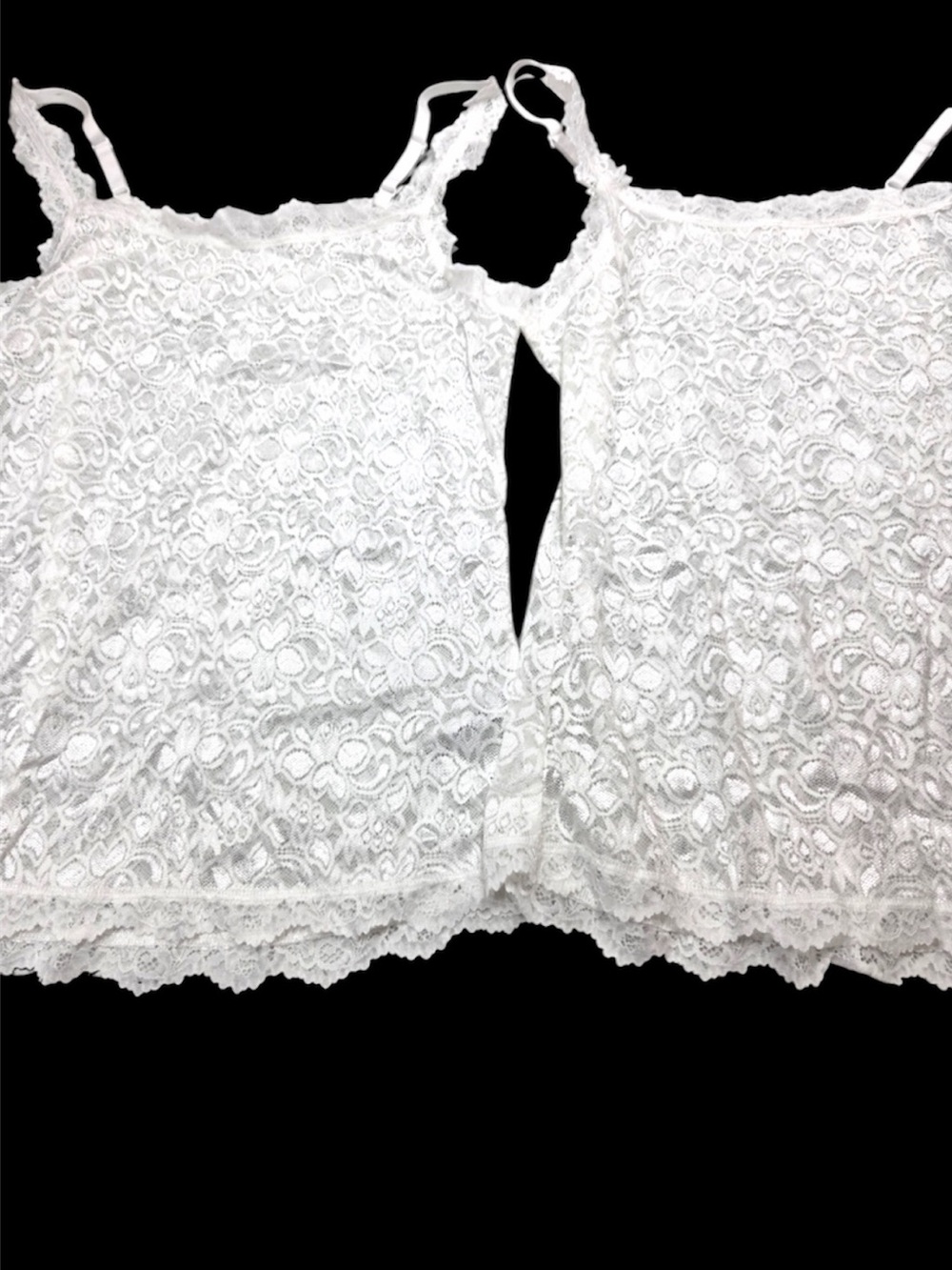 NWOT QUINCE Pack Of 2 Lace Camis Women’s Large White 8244